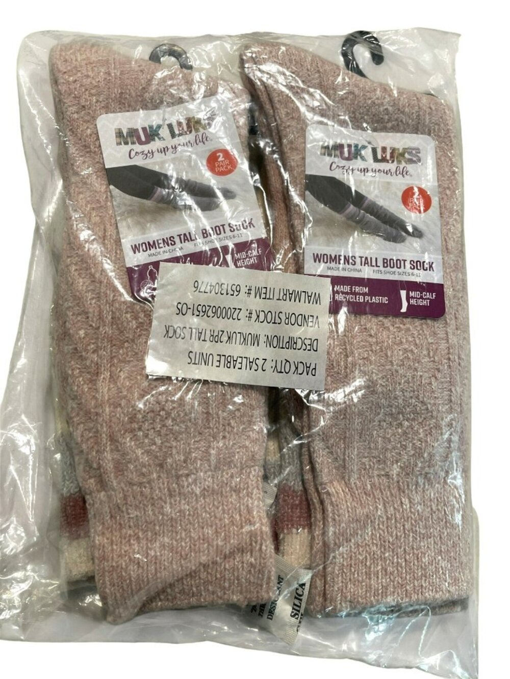 Muk Luks Womens Tall Boot Socks 4 Pairs Sizes 6-11